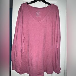 Super soft pink, long sleeve shirt size 3X